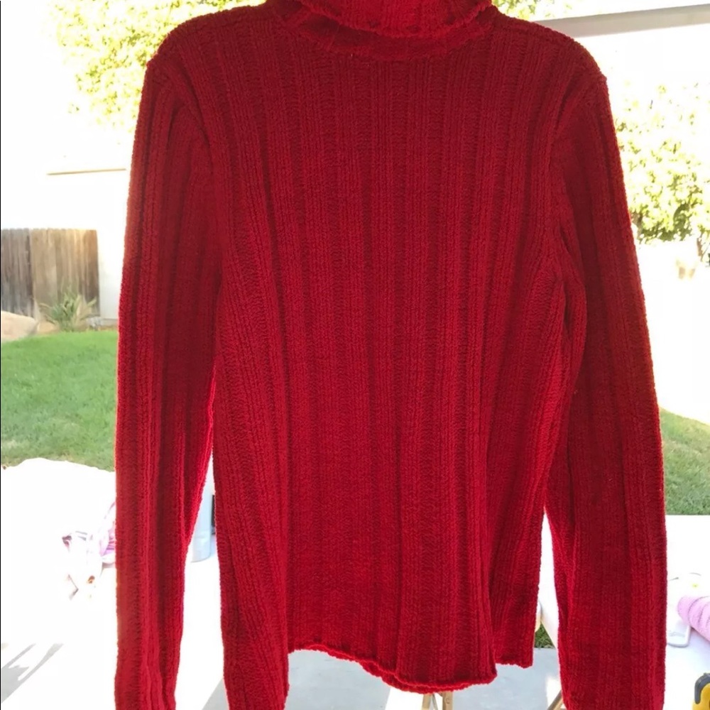 Red Turtleneck Sweater
